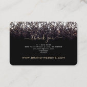 Beruflicher dunkler Glitzer aus dunklem Luminous Visitenkarte (Rückseite)