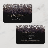 Beruflicher dunkler Glitzer aus dunklem Luminous Visitenkarte (Vorne/Hinten)