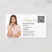 beruflicher Echtzeit-Anwesen-Realtor, um Foto-QR-C Visitenkarte (Rückseite)