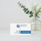 Beruflicher einfacher eleganter weißer visitenkarte (Stehend Vorderseite)