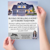 Beruflicher einfacher lokaler Immobilienmakler Flyer (Hand)