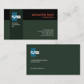 Beruflicher einfacher moderner grauer Säulen-CEO Visitenkarte (Vorne/Hinten)