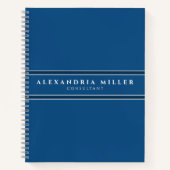 Beruflicher einfacher, moderner klassischer Blaust Notizblock (Vorderseite)