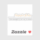 Beruflicher einfacher Schlichter Kalligraphiename Aufkleber (Blatt)