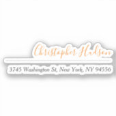 Beruflicher einfacher Schlichter Kalligraphiename Aufkleber (Vorderseite)