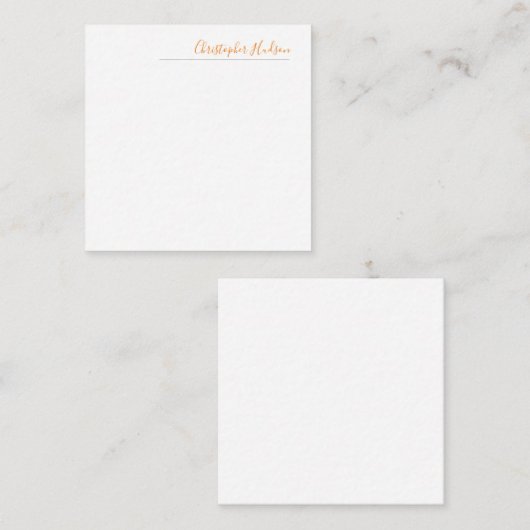 Beruflicher einfacher Schlichter Kalligraphiename Mitteilungskarte (Vorne/Hinten)