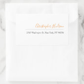 Beruflicher einfacher Schlichter Kalligraphiename Rechteckiger Aufkleber (Tasche)