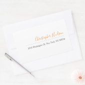 Beruflicher einfacher Schlichter Kalligraphiename Rechteckiger Aufkleber (Umschlag)