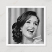 Beruflicher einfacher Schwarz-weißer Foto QR-Code Quadratische Visitenkarte (Vorderseite)