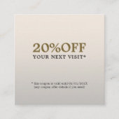 Beruflicher Eleganter Beauty Salon Coupon (Vorderseite)