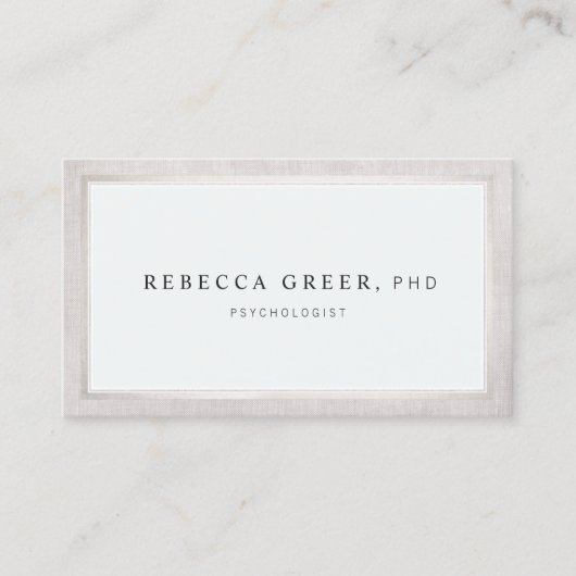 Beruflicher Eleganter Berater und Therapeut Visitenkarte (Vorderseite)