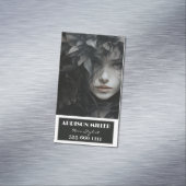 beruflicher, eleganter, floraler Friseursalon QR-C Magnetische Visitenkarte (Beispiel)