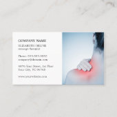 Beruflicher Eleganter Foto Massage Therapist Visitenkarte (Vorderseite)