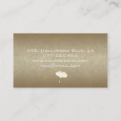 Beruflicher eleganter Ginko-Blattgold-Look Visitenkarte (Rückseite)