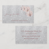 Beruflicher, eleganter Glitzer bokeid Orchid Visitenkarte (Vorne/Hinten)