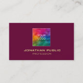 Beruflicher, eleganter Goldfarbtext Visitenkarte (Vorderseite)