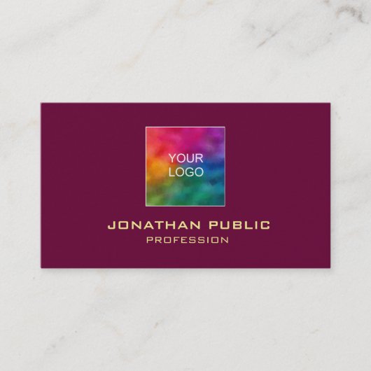 Beruflicher, eleganter Goldfarbtext Visitenkarte (Vorderseite)