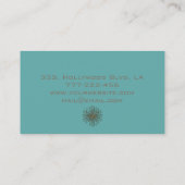 Beruflicher, eleganter Kronleuchter mit Minz/Gold- Visitenkarte (Rückseite)