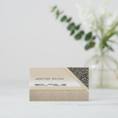 Beruflicher eleganter Leopardendruck Visitenkarte (Stehend Vorderseite)