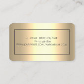 Beruflicher eleganter Lotus, schwarz Visitenkarte (Rückseite)