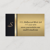 Beruflicher eleganter Luxus, goldfarbener Altwagen Visitenkarte (Rückseite)