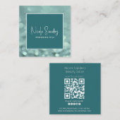 Beruflicher, eleganter minimalistischer QR-Code Quadratische Visitenkarte (Vorne/Hinten)