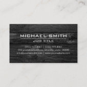 Beruflicher eleganter, moderner HolzLook #25 Visitenkarte (Rückseite)