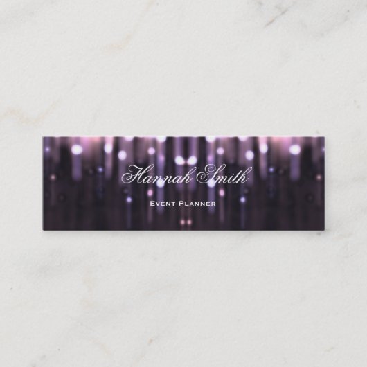 Beruflicher eleganter moderner LuxusGlitter Mini Visitenkarte (Vorderseite)