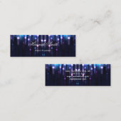 Beruflicher eleganter moderner LuxusGlitter Mini Visitenkarte (Vorne/Hinten)