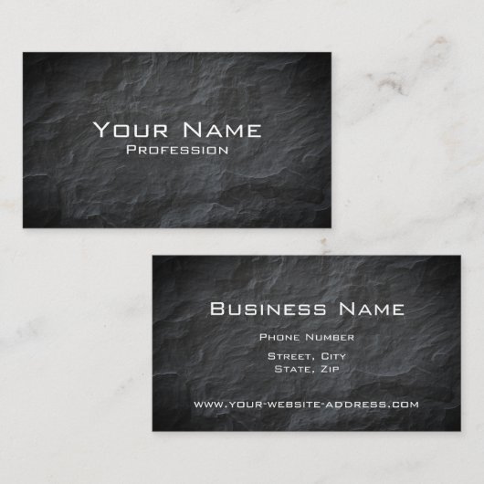 Beruflicher eleganter moderner schwarzer visitenkarte (Vorne/Hinten)