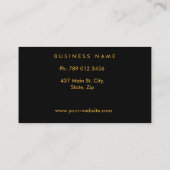 Beruflicher Eleganter Monogram-Kosmetologe Gold Visitenkarte (Rückseite)