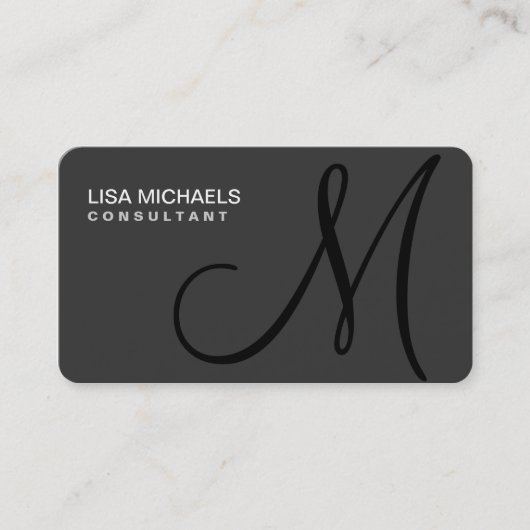 Beruflicher, eleganter Monogram-Makeup-Künstler Sc Visitenkarte (Vorderseite)