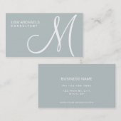 Beruflicher eleganter Monogramm-Makeup-Künstler Gr Visitenkarte (Vorne/Hinten)