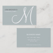 Beruflicher eleganter Monogramm-Makeup-Künstler Gr Visitenkarte (Vorne/Hinten)