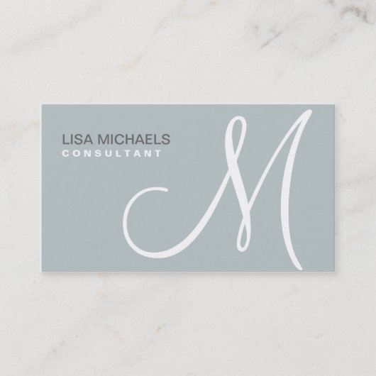 Beruflicher eleganter Monogramm-Makeup-Künstler Gr Visitenkarte (Vorderseite)