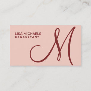 Beruflicher eleganter Monogramm-Makeup-Künstler Ro Visitenkarte