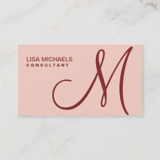 Beruflicher eleganter Monogramm-Makeup-Künstler Ro Visitenkarte