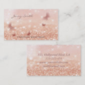 Beruflicher, eleganter Rose Visitenkarte (Vorne/Hinten)