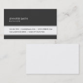 Beruflicher eleganter schlichter einfacher visitenkarte (Vorne/Hinten)