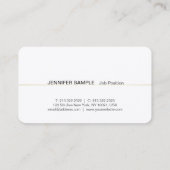 Beruflicher Eleganter Schwarz-weißer Goldluxus Visitenkarte (Rückseite)