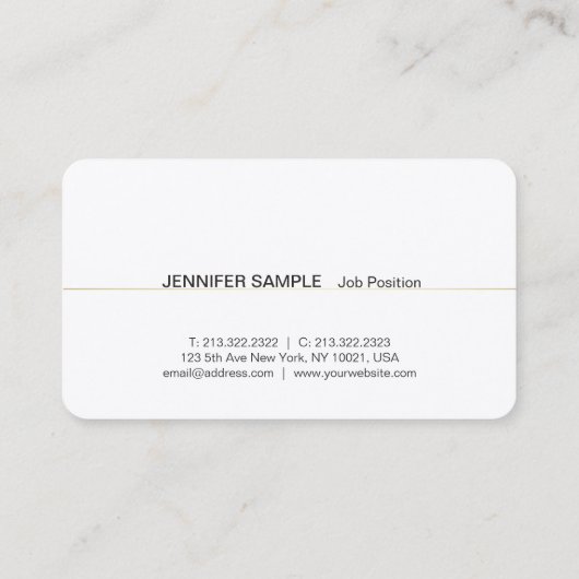 Beruflicher Eleganter Schwarz-weißer Goldluxus Visitenkarte (Rückseite)