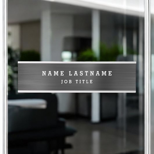 Beruflicher eleganter Schwarz-weißer Schreibtisch Türschild
