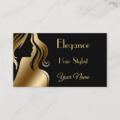 Beruflicher eleganter schwarzer visitenkarte (Vorderseite)