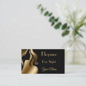 Beruflicher eleganter schwarzer visitenkarte (Stehend Vorderseite)