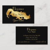 Beruflicher eleganter schwarzer visitenkarte (Vorne/Hinten)