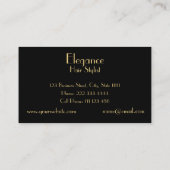 Beruflicher eleganter schwarzer visitenkarte (Rückseite)