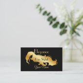 Beruflicher eleganter schwarzer visitenkarte (Stehend Vorderseite)