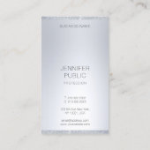Beruflicher Eleganter Silver Glitzer Moderner, ein Visitenkarte (Rückseite)