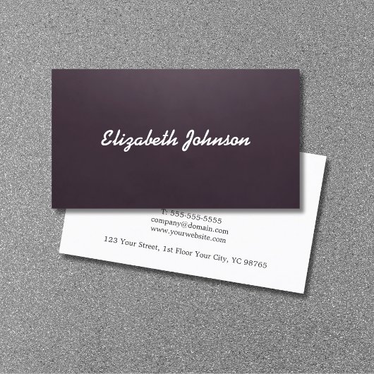 Beruflicher eleganter Texturberater Lila Visitenkarte