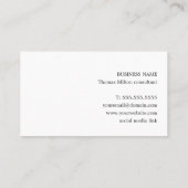 Beruflicher, eleganter Texturschwarzer Streifen Visitenkarte (Rückseite)